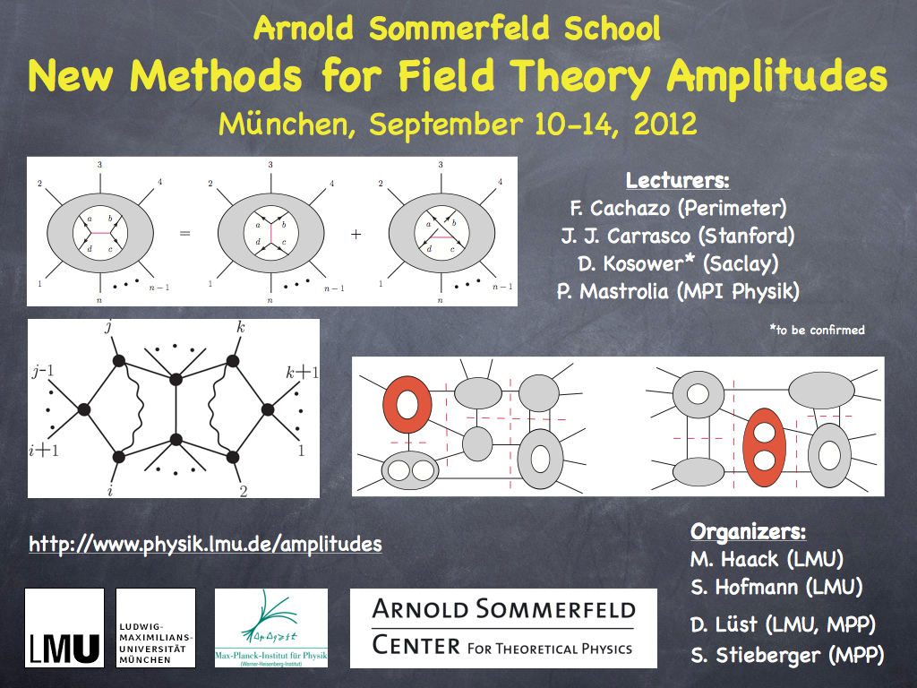 Arnold Sommerfeld School 2012: New Methods for Field Theory Amplitudes